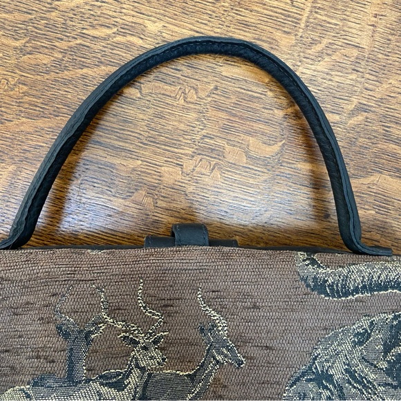 RAVIANI GARLAND WEEKENDER TAPESTRY SAFARI ANIMAL CARPET SHOULDER BAG PURSE - Picture 10 of 15